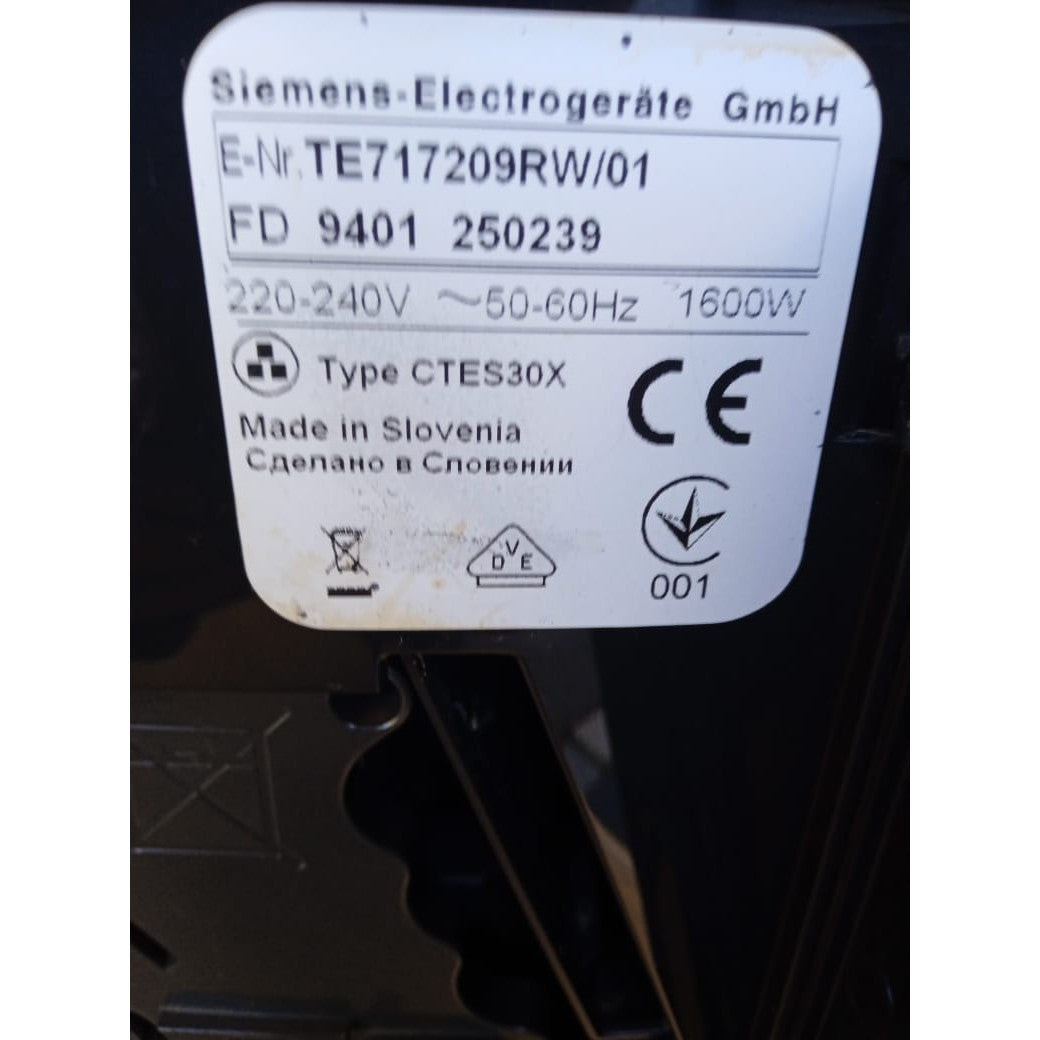 D02388 - C Bernt- Disc 3278615 - Siemens EQ.7 Plus E-NrTE717209RW/01 #FD 9401 250239 - Repair Costs