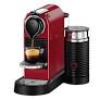 Nespresso CitiZ Automatic Espresso Machine with Aeroccino Milk Frother - Cherry Red