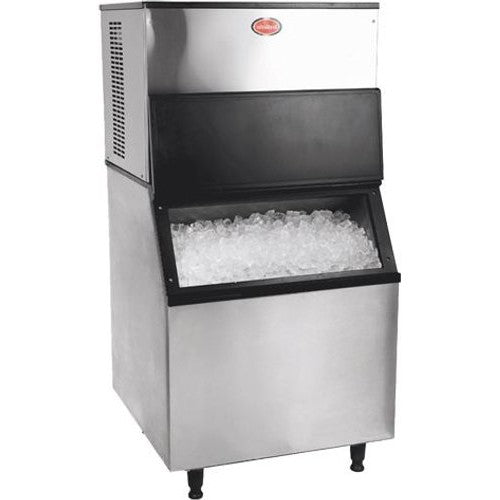 SnoMaster - 150Kg/24Hr Commercial Square Block Type Ice-Maker - Stainless Steel (Including 160kg Storage Bin)