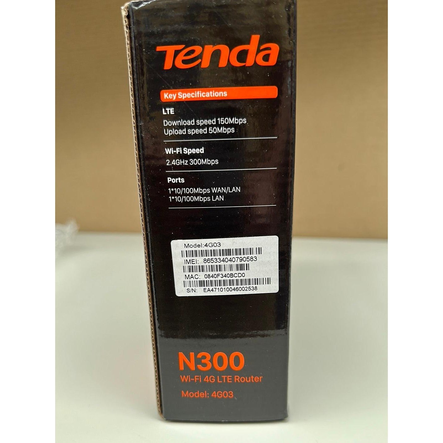 Tenda N300 Wi-Fi 4G LTE Router Model:4G03 - Preloved but like NEW